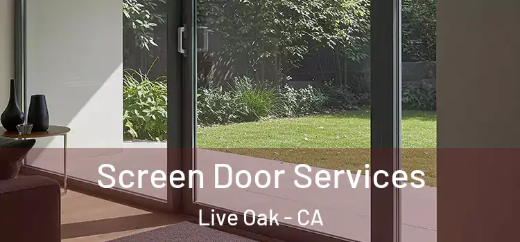 Screen Door Services Live Oak - CA